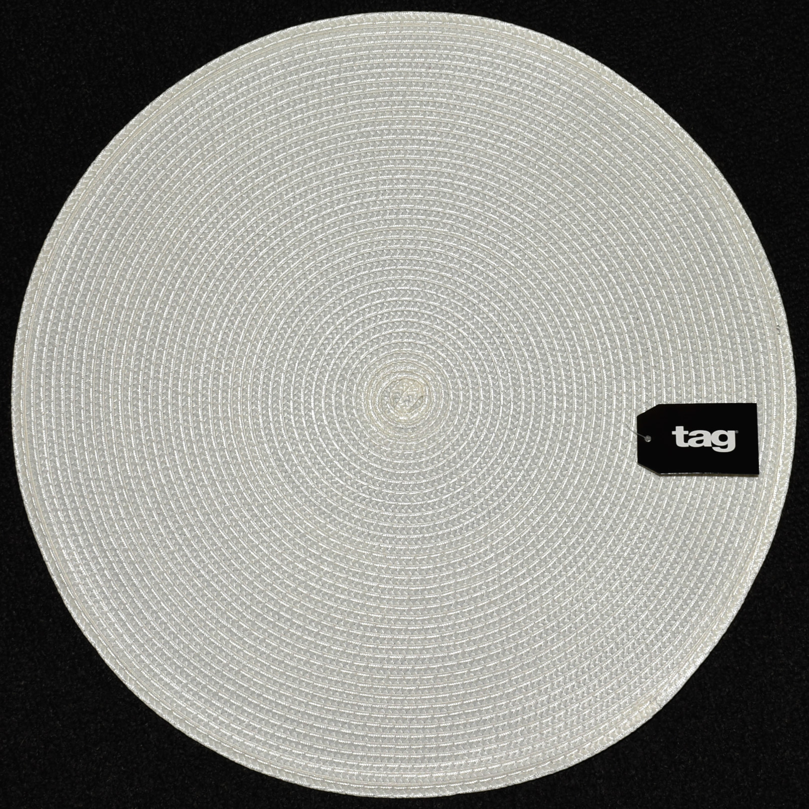PLACEMAT,  15 IN,  ROUND,  WOVEN IVORY,  SINGLE PLACEMAT
