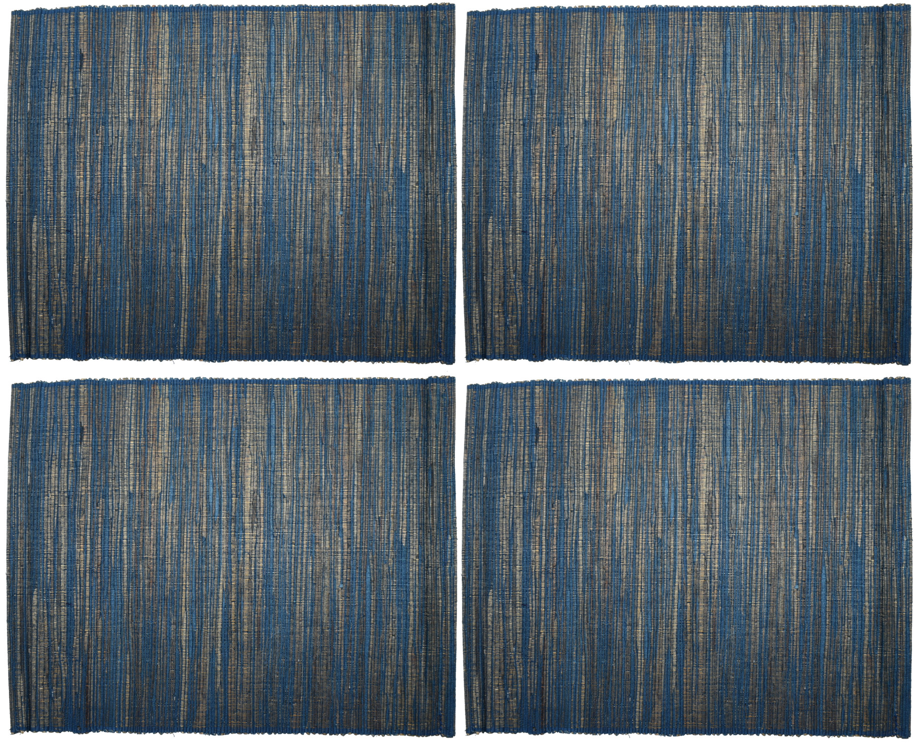 PLACEMATS,  4 PK,  INDIGO,  WATER HYACINTH