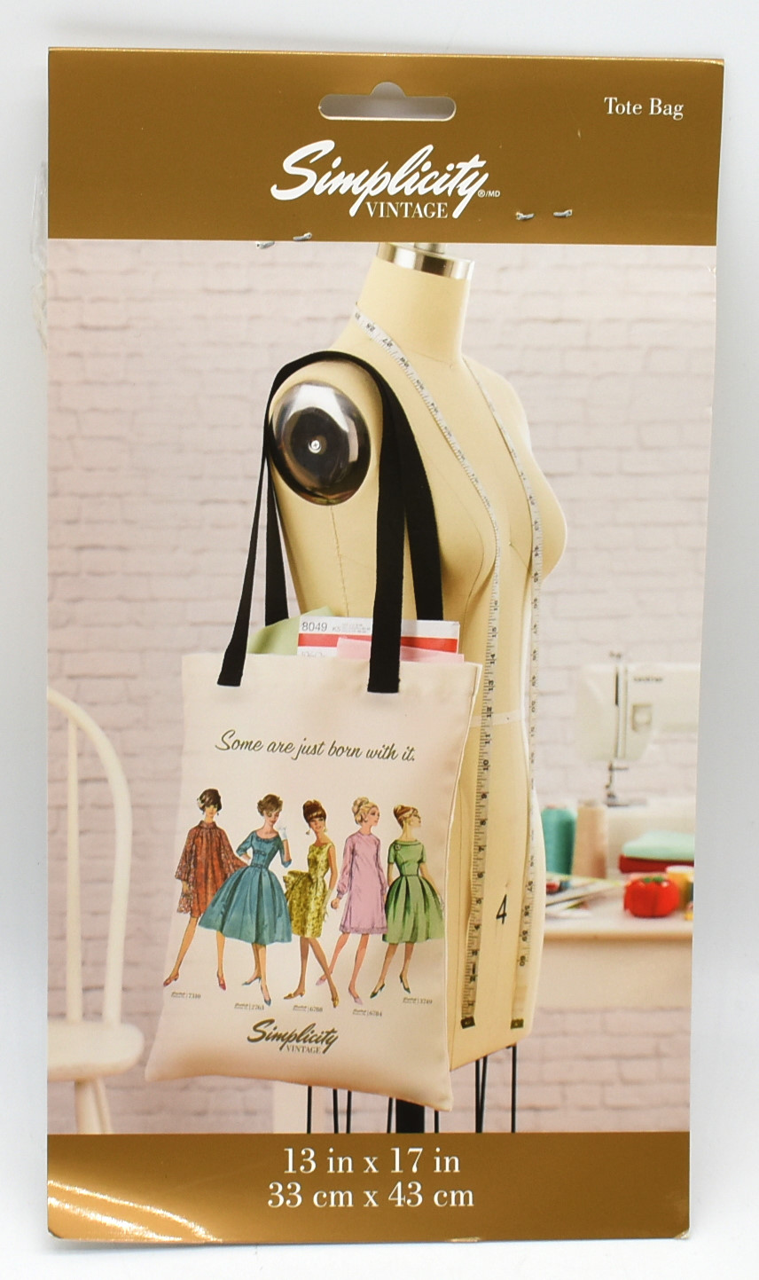 TOTE,  13X17,  CANVAS,  VINTAGE,  SOME ARE JUST BORN WITH IT