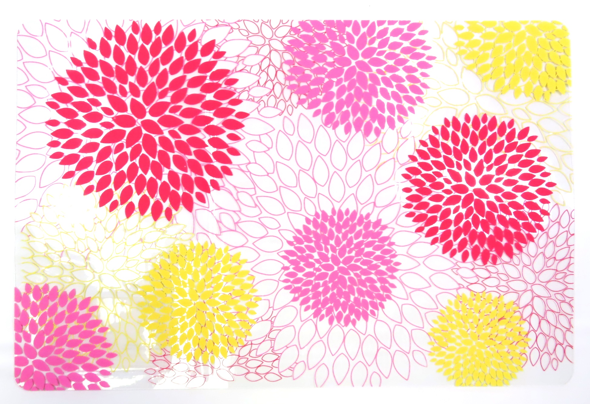 PLACEMAT,  PEVA,  SOFT TOUCH,  PINK, 11.25X17.25