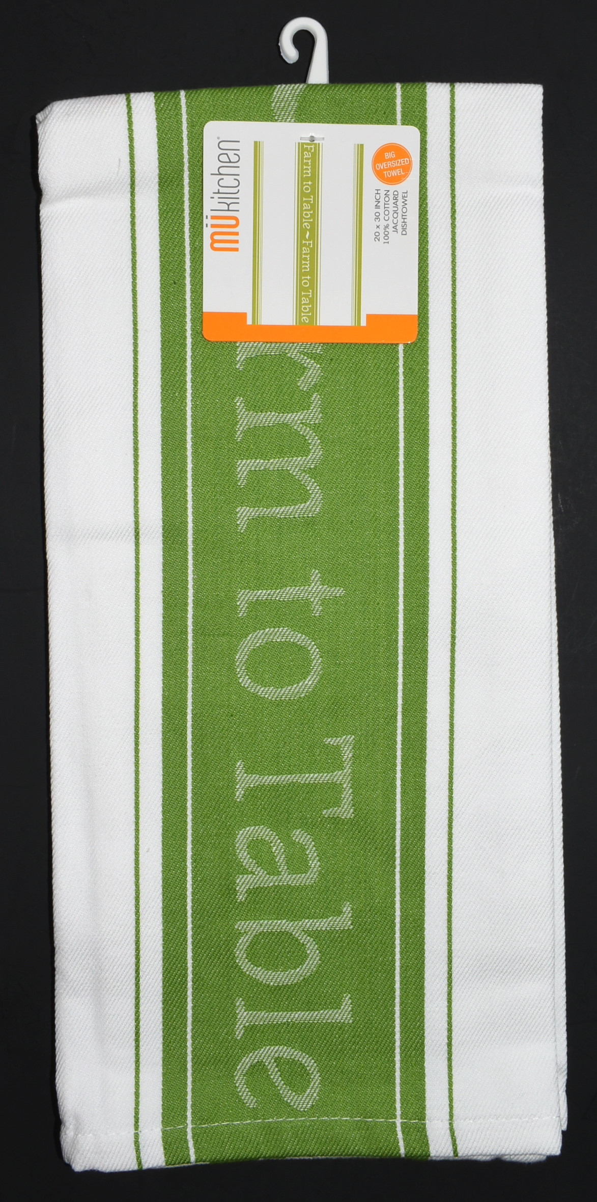 DISH TOWEL JACQUARD GREEN FARM TO TABLE