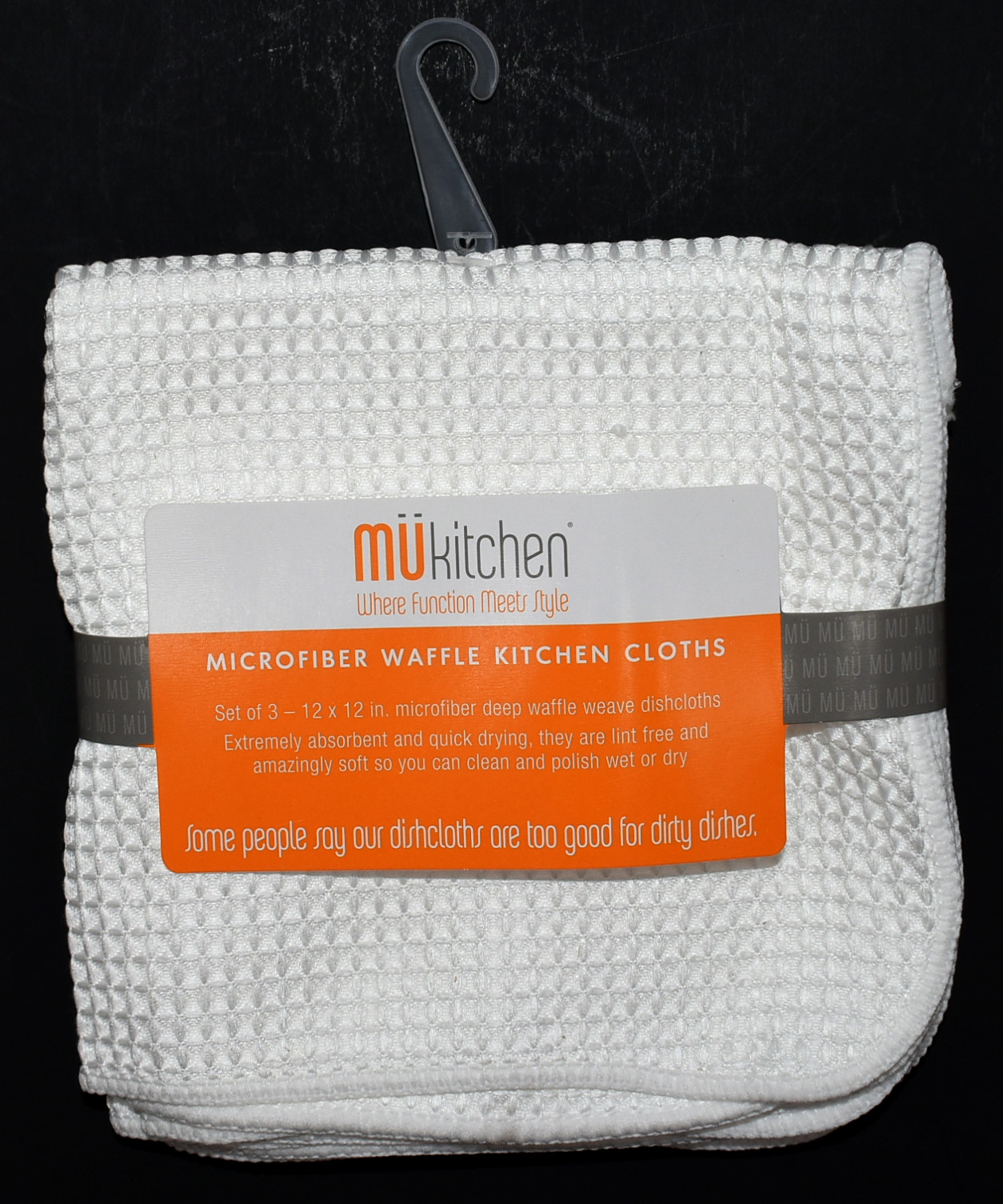 MICROFIBER 3PC SET WAFFLE CLOTH WHITE