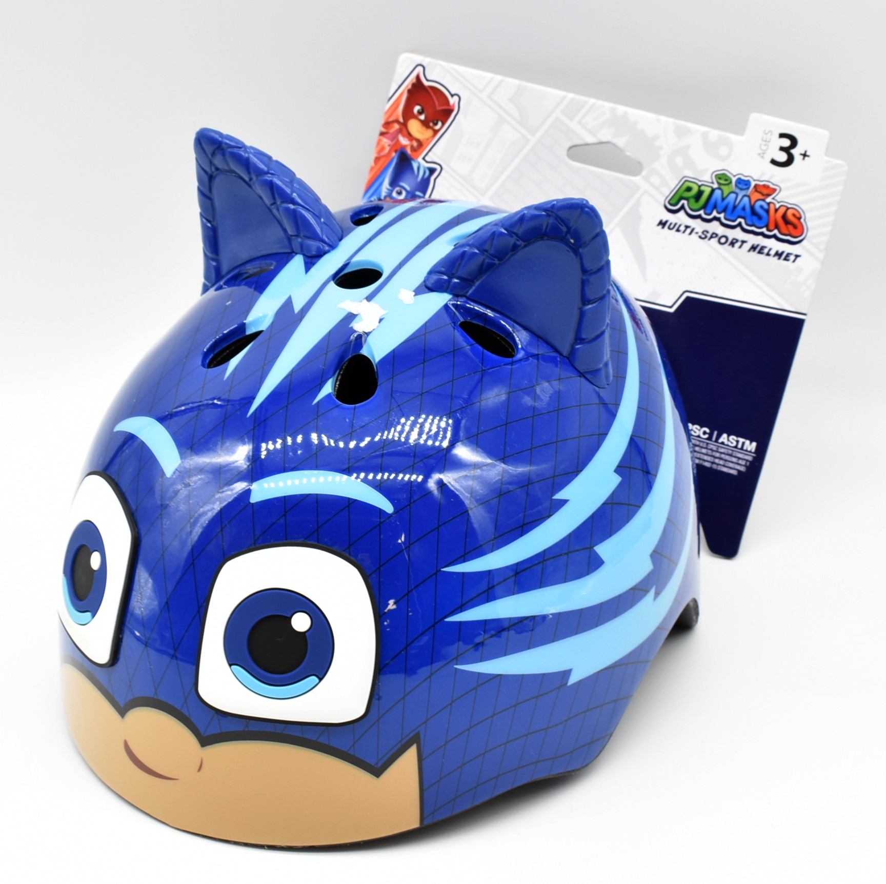 BICYCLE HELMET, TODDLER, CATBOY FACE 3D, PJ MASKS