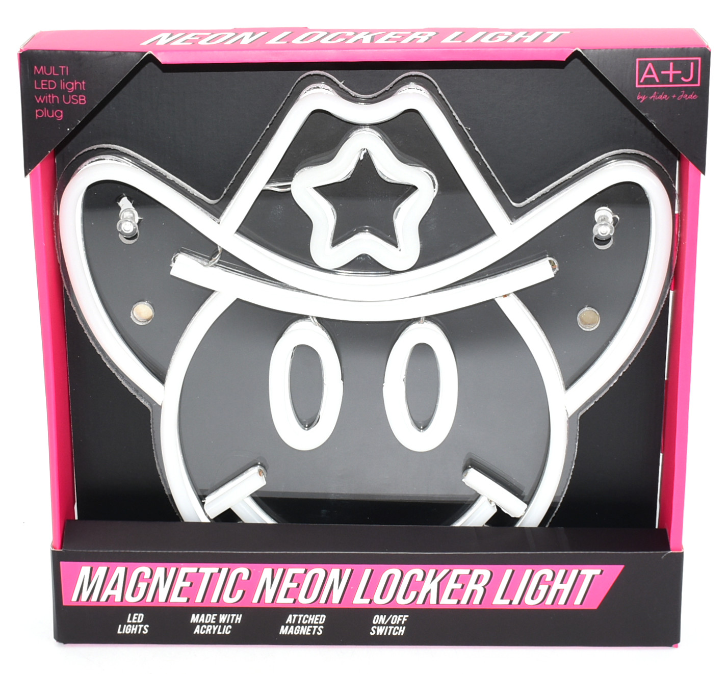 LIGHT, LED, COW GIRL, BATTERY OPPERATED, ACRYLIC, MAGNET HOOK