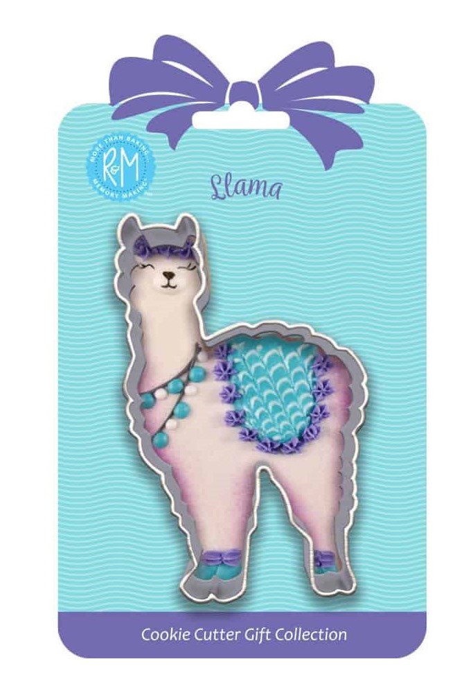 COOKIE CUTTER,  LLAMA,  4IN,  BLUE