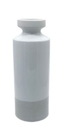 VASE,  CERAMIC,  5X5X15,  WHITE TAPERED