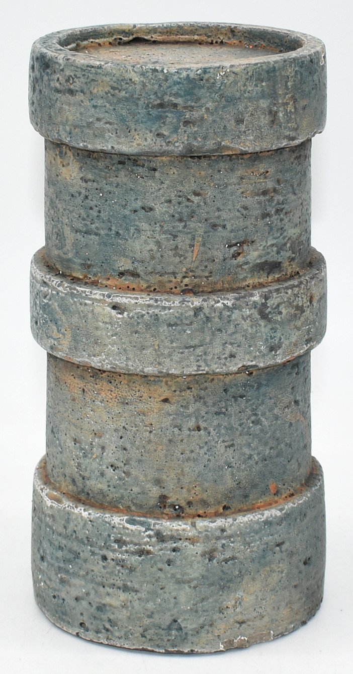 CANDLE HOLDER,  PILLAR,  GREEN,  4X4X7,  DECORATIVE