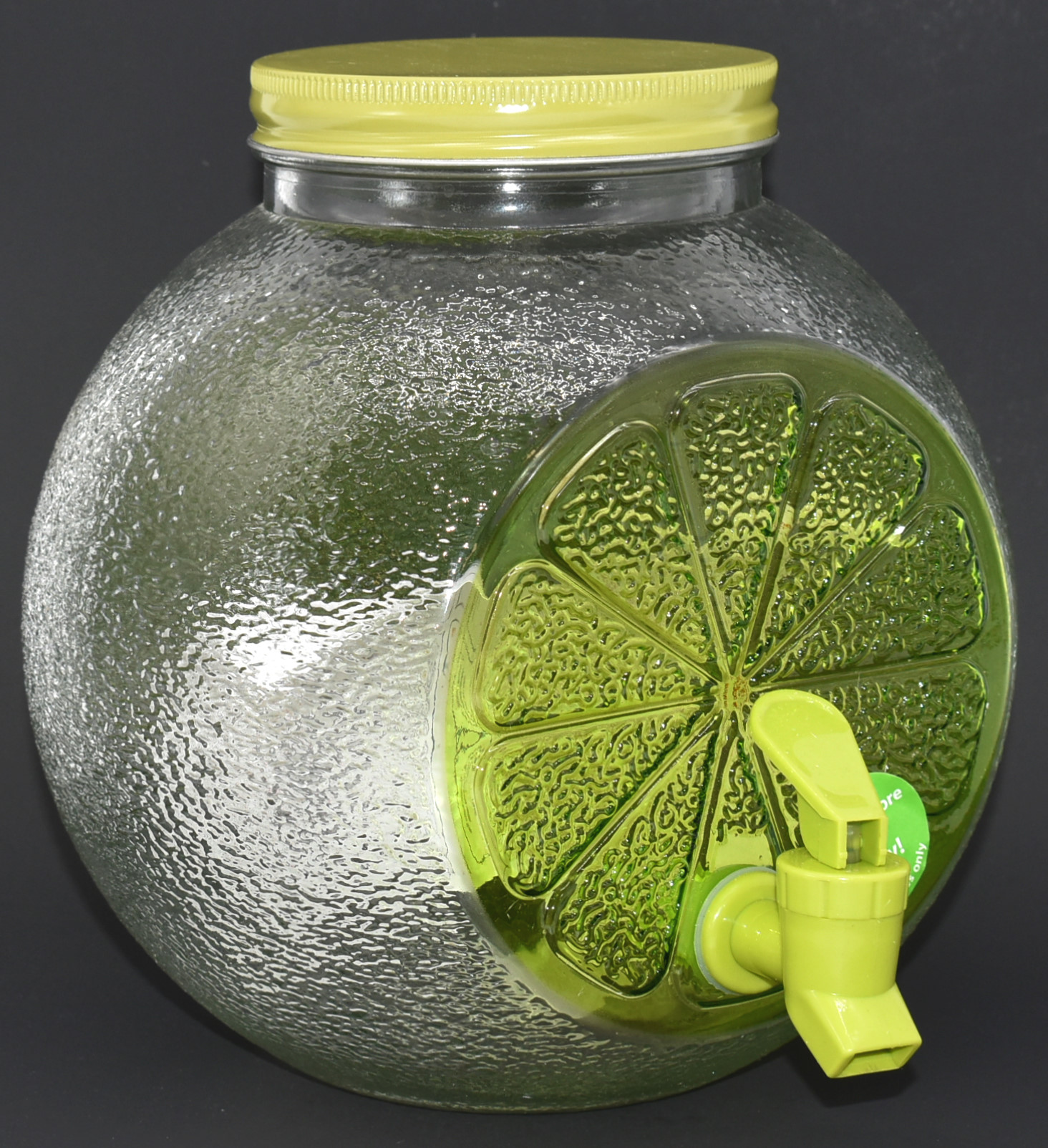 DISPENSER, 1 GAL, GREEN, LEMON SHAPED