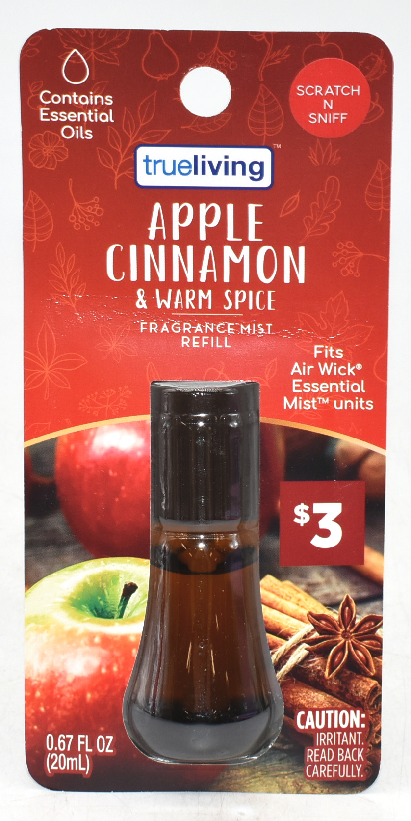 FRAGRANCE MIST REFILL, APPLE CINNAMON WARM SPICE, .67OZ