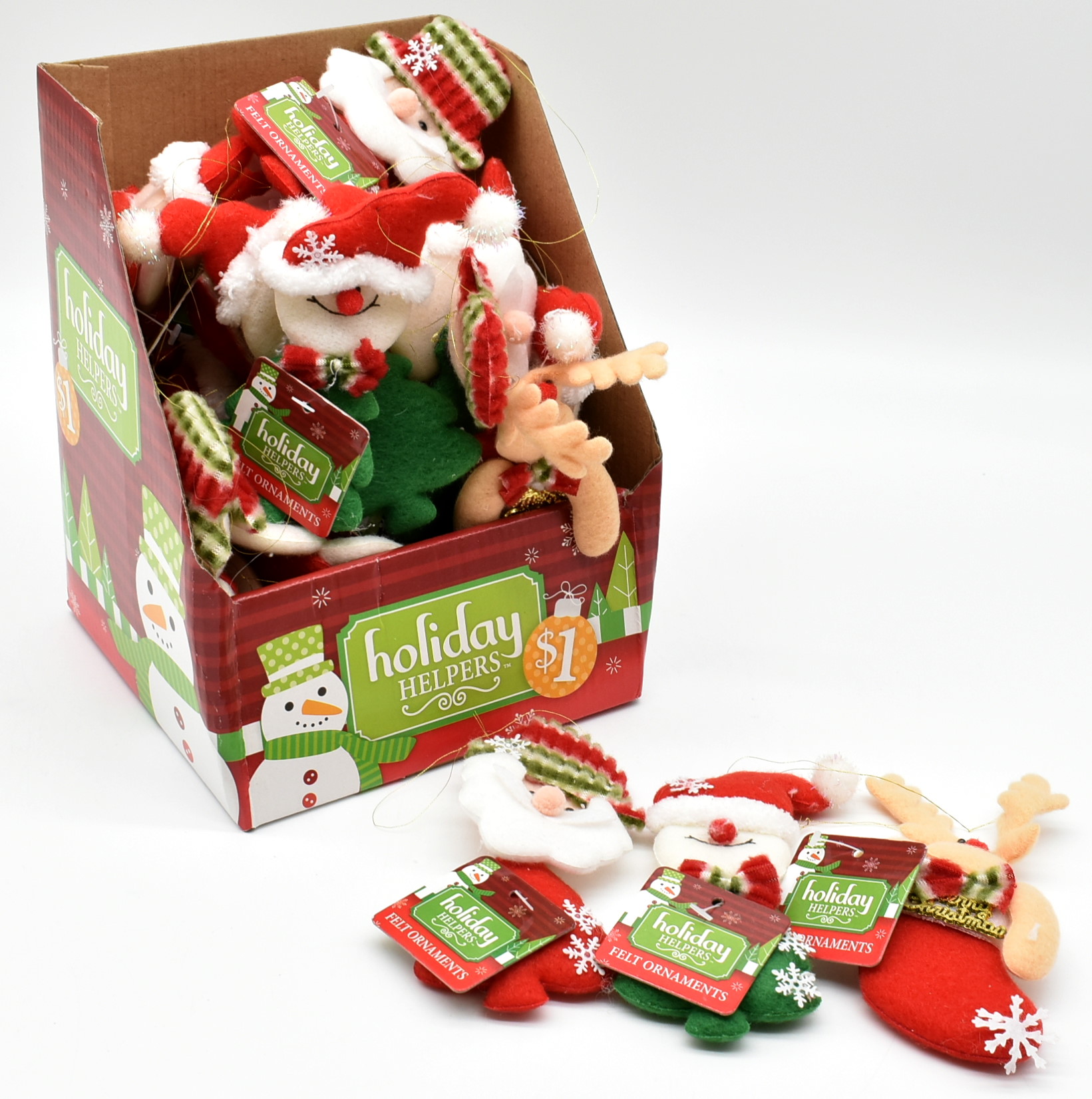 ORNAMENTS, CHRISTMAS, FELT, PDQ