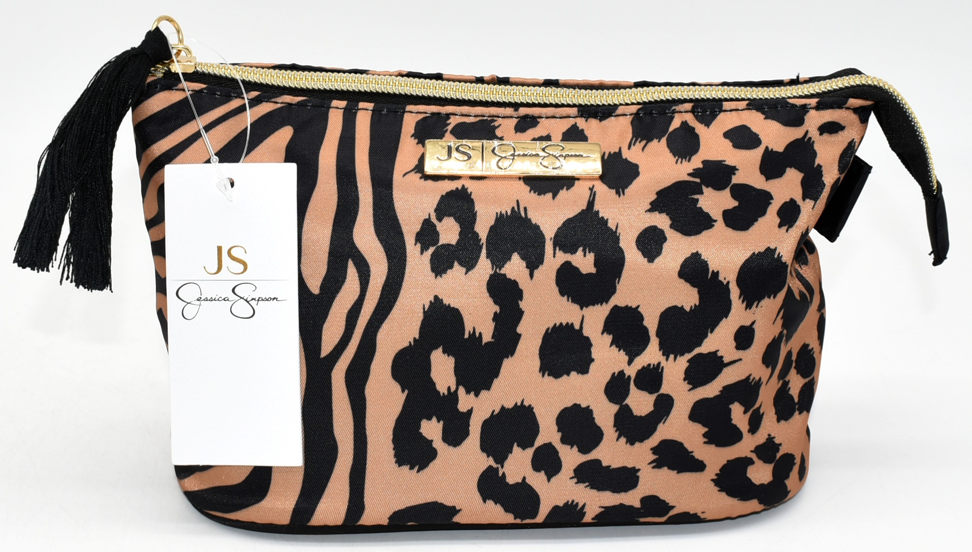 POUCH,  COSMETIC,  4X9X5, LEOPARD JESSICA SIMPSON,  NO CANADA