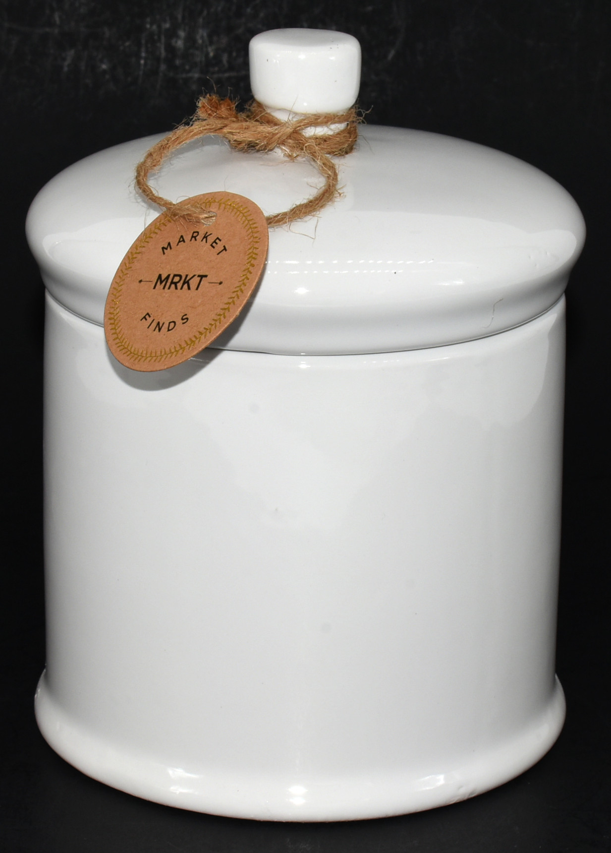 JAR,  COTTON,  WHITE,  CERAMIC,  EMBOSSED,  THINGS