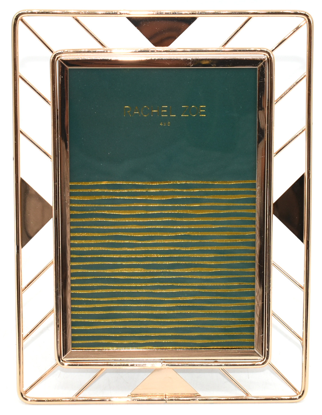 FRAME,  4X6,  GOLD,  METAL,  RACHEL ZOE,  FELT BACK