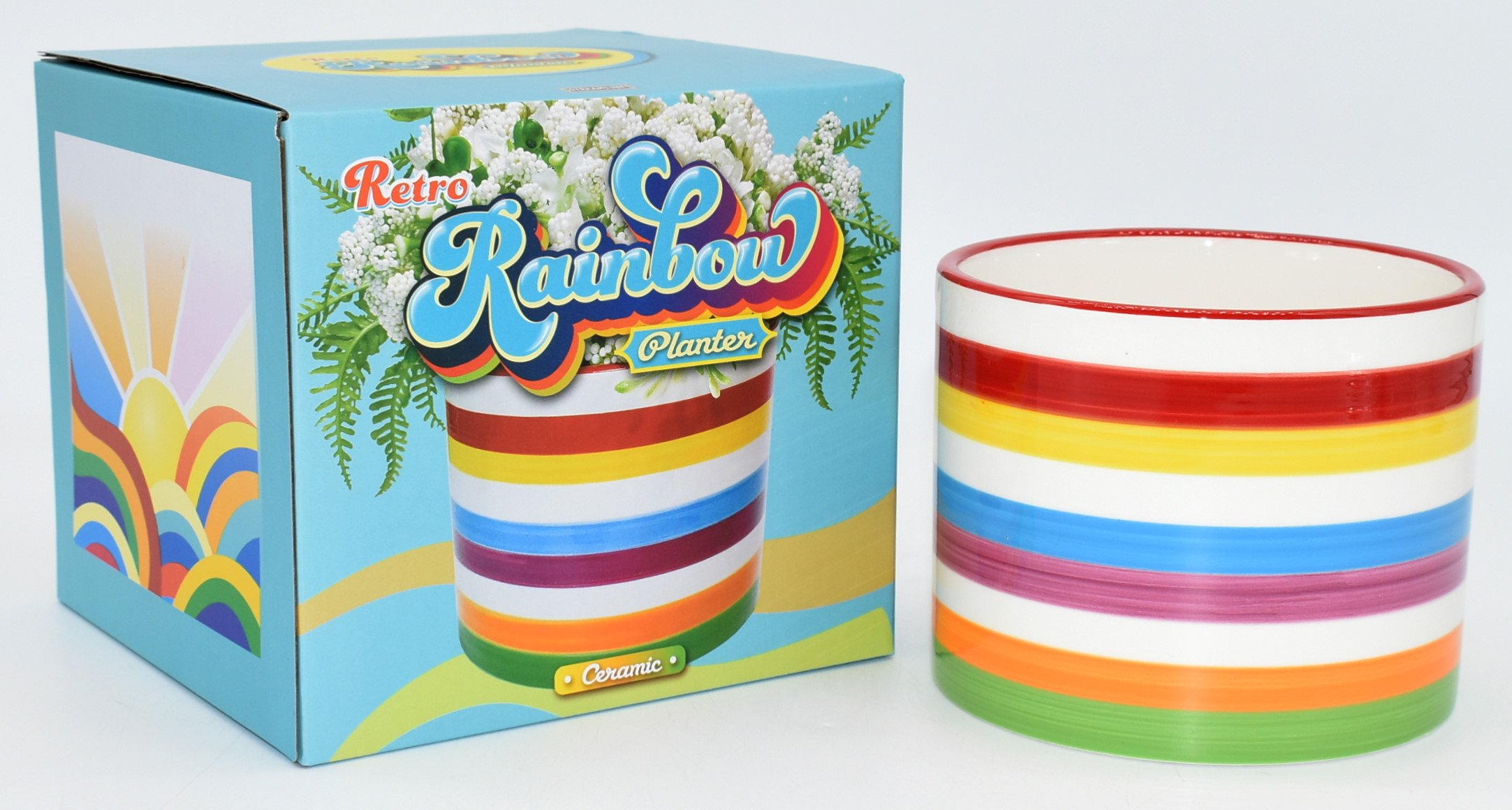 PLANTER, RAINBOW, RETRO