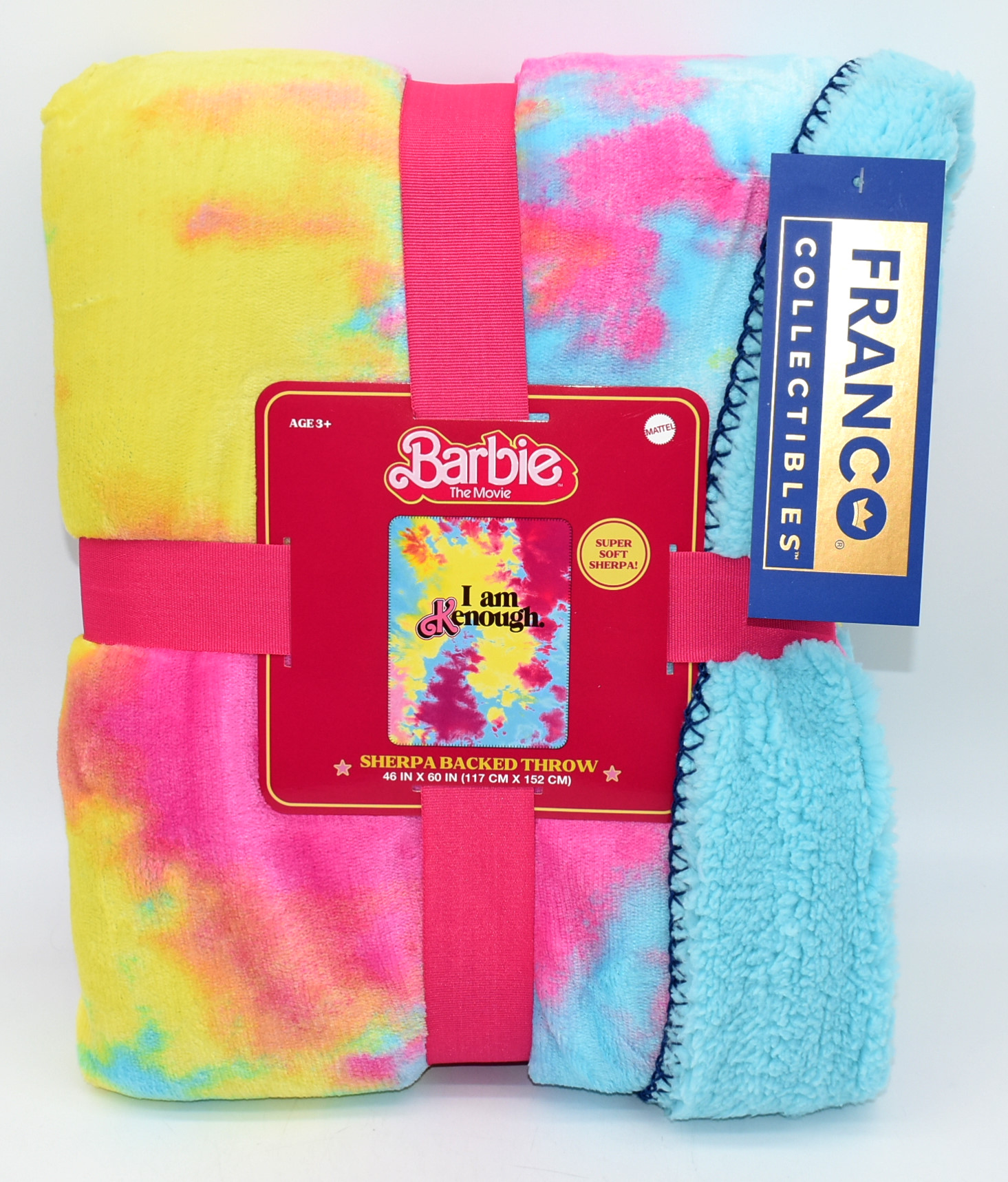BLANKET, THROW, 46X60, IM KENOUGH BARBIE, SILK TOUCH, SHERPA BACK