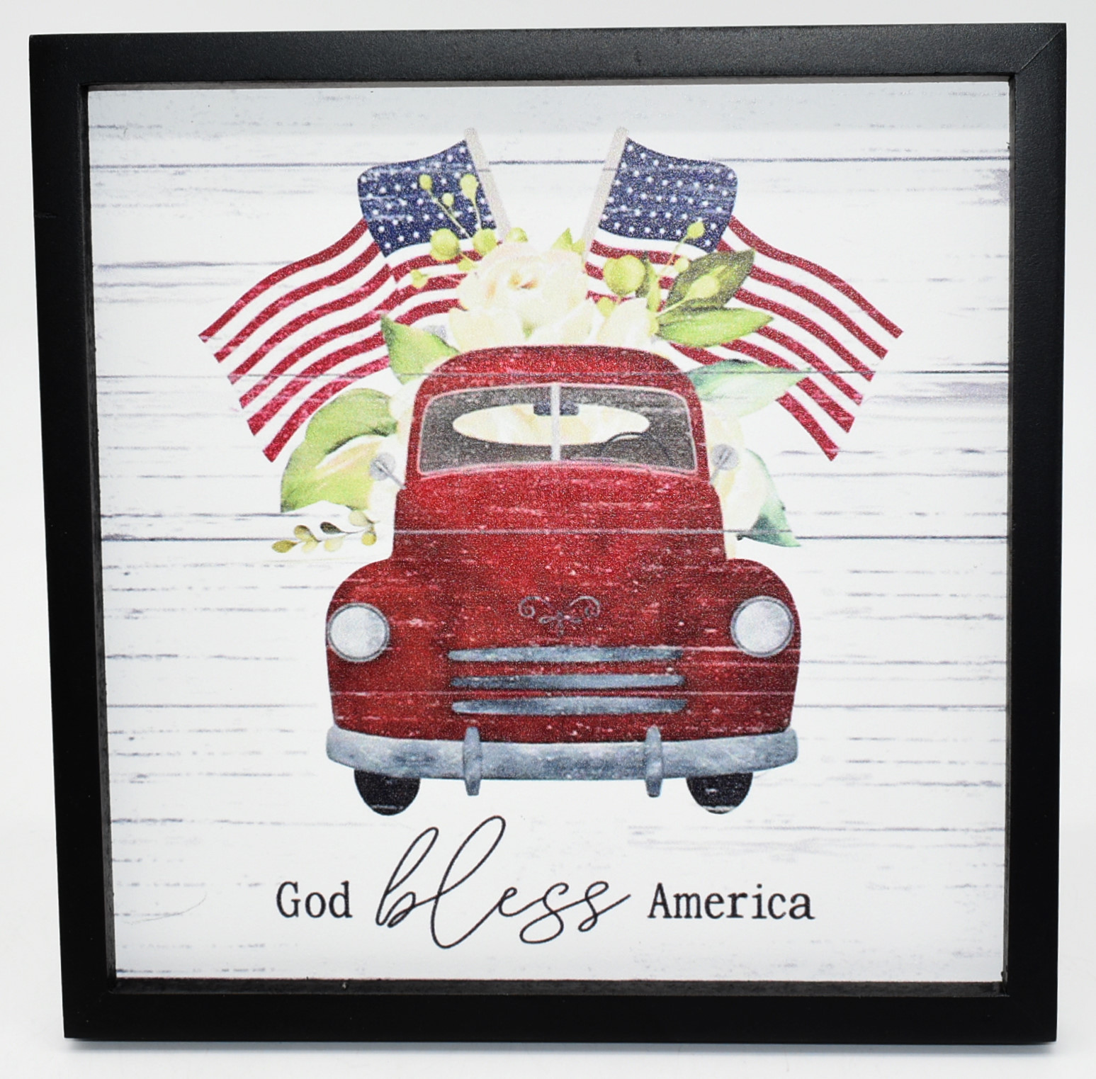 FRAMED ART,  AMERICANA,  PICK UP TRUCK,  7X7