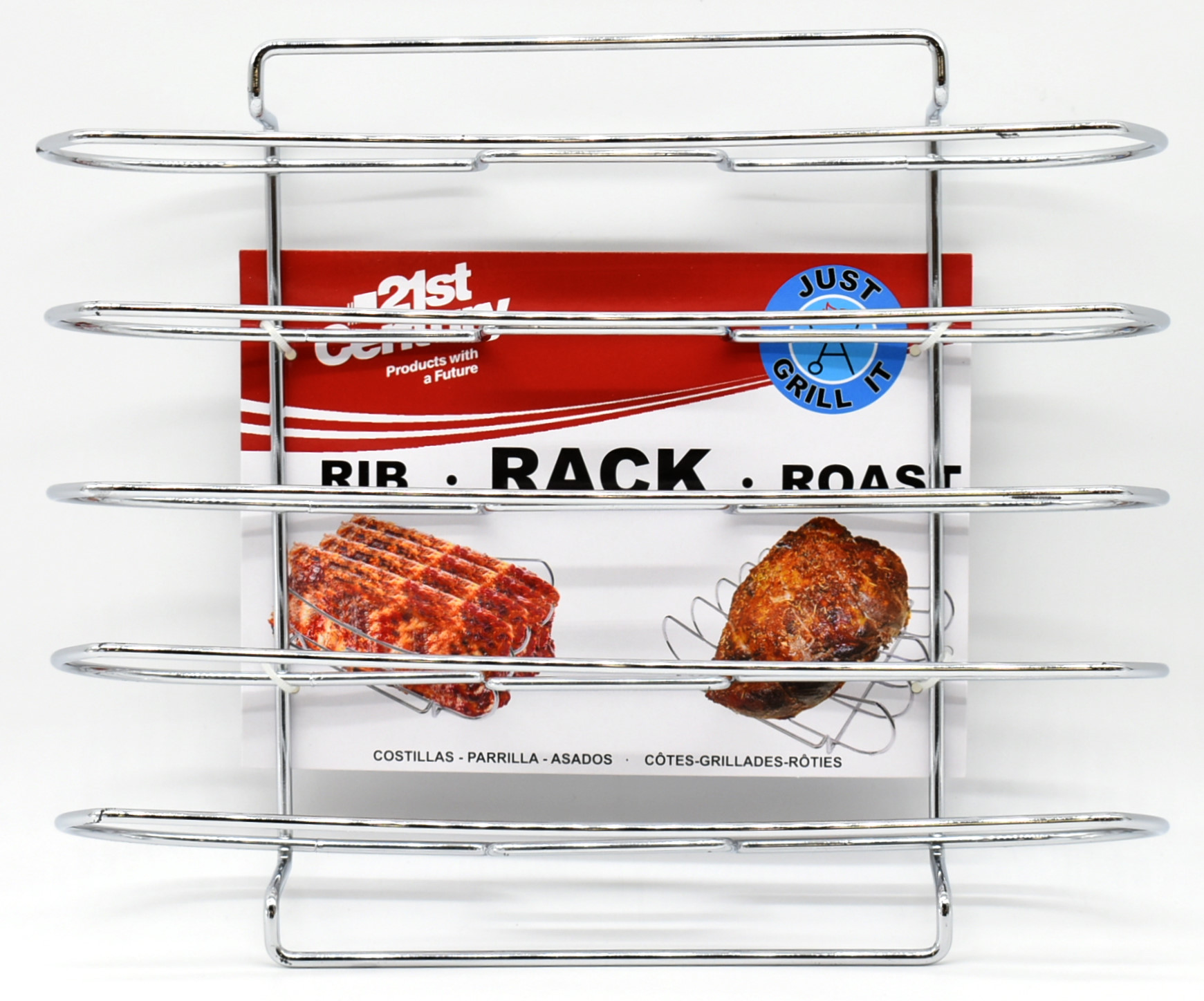 GRILLING RACK,  RIB,  ROAST,  METAL,  CARDED