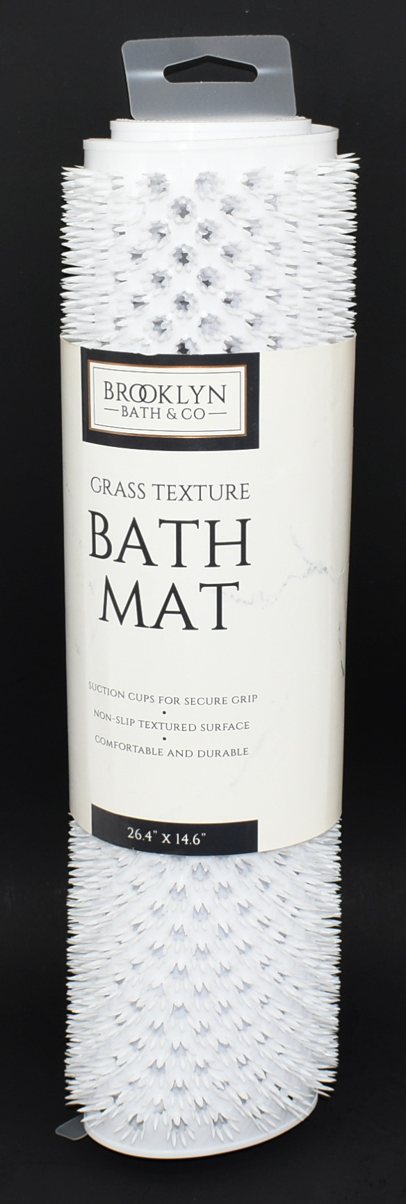 BATH MAT,  GRASS PVC WHITE 26