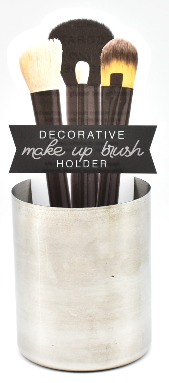 HOLDER,  MAKE UP BRUSH,  METAL SILVER