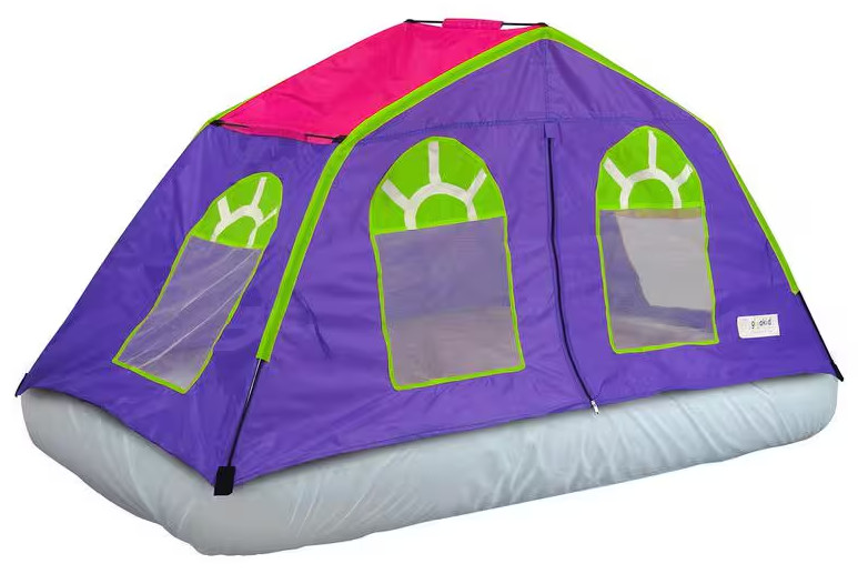 PLAY TENT, DREAM HOUSE, DOUBLE SIZE CANOPY, BROWN BOX