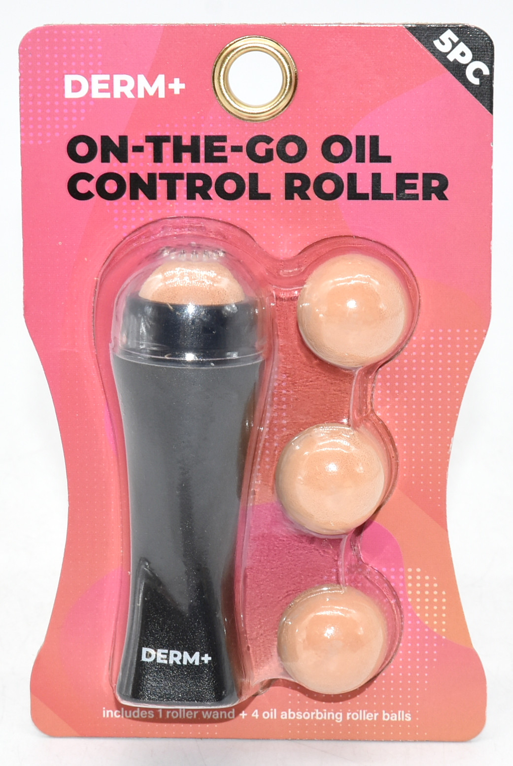 FACIAL ROLLER, 5 PC, CONTROLS OIL, WAND, 4 ROLLER BALLS, BLACK FACIAL ROLLER, 5 PC, CONTROLS OIL, WAND, 4 ROLLER BALLS, BLACK