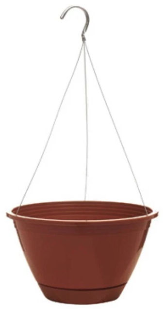 PLANTER, HANGING, 10IN, LIGHT TERRA COTTA, ROLLED RIM BOWL PLANTER, HANGING, 10IN, LIGHT TERRA COTTA, ROLLED RIM BOWL