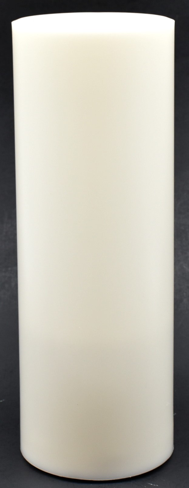 CANDLE, FLAMELESS, 3.25X9, WHITE,  OUTDOOR, PLASTIC, NO SHRINKWRAP