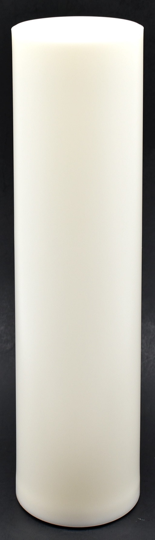 CANDLE, FLAMELESS, 3.25X12, WHITE OUTDOOR, PLASTIC, BROWN BOX