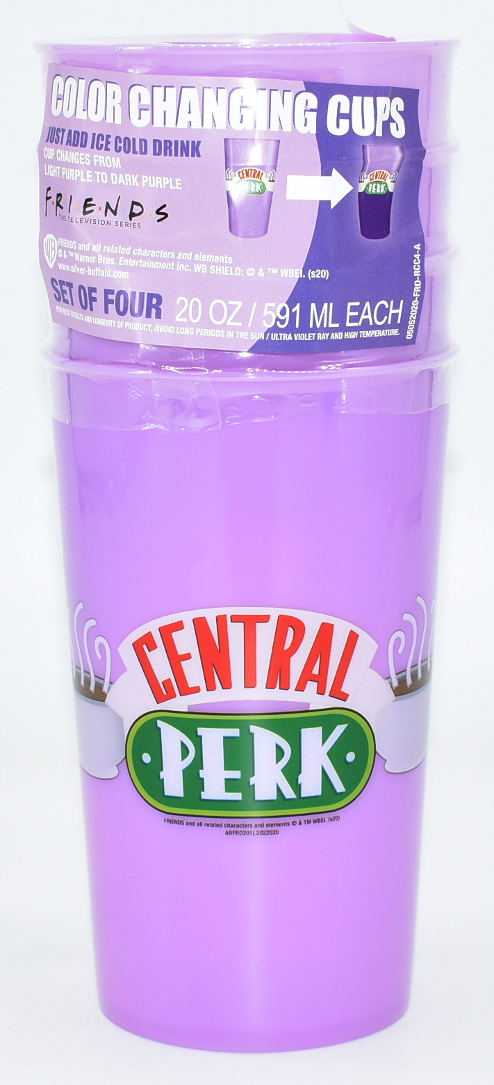 CUPS,  SET OF 4,  20 OZ,  COLOR CHANGING,  FRIENDS,  PURPLE