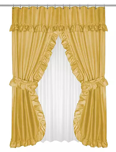 SHOWER CURTAIN,  70X72,  FABRIC GOLD