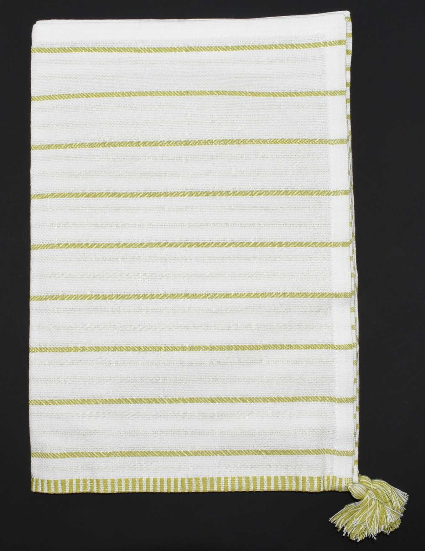 DISHTOWEL,  26X18,  BEACH STRIPE,  CITRON GREEN