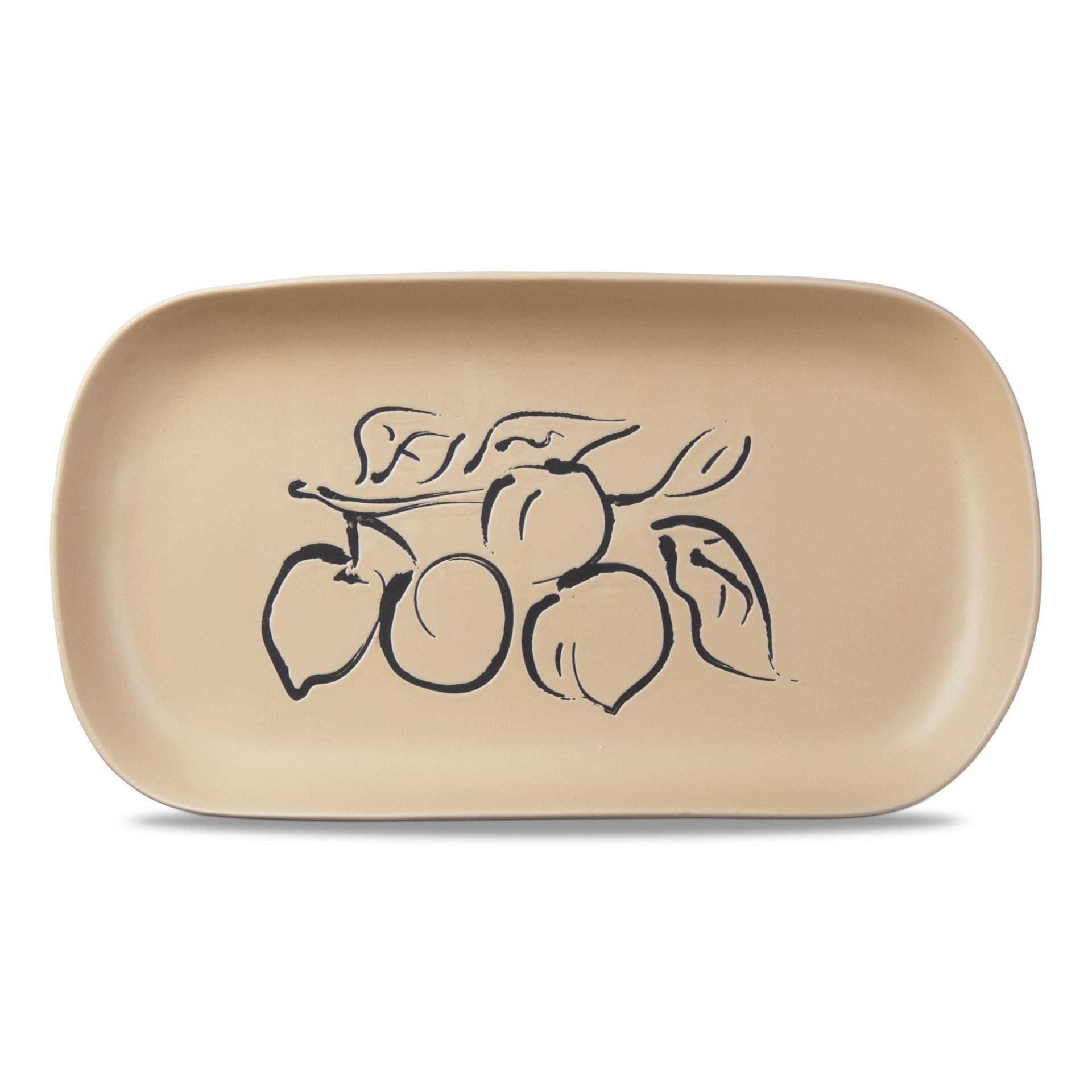 PLATTER,  SERVING,  CERAMIC,  ENDLESS SUMMER,  PEACH