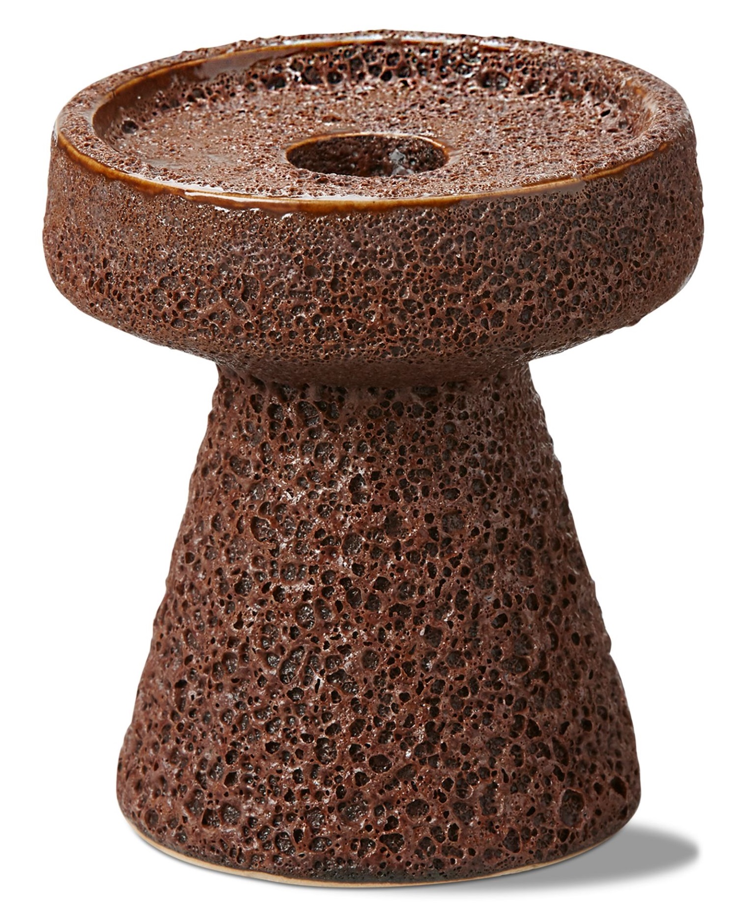 CANDLE HOLDER,  PILLAR,  4.5X4 LAVA,  TAPER,  MEDIUM