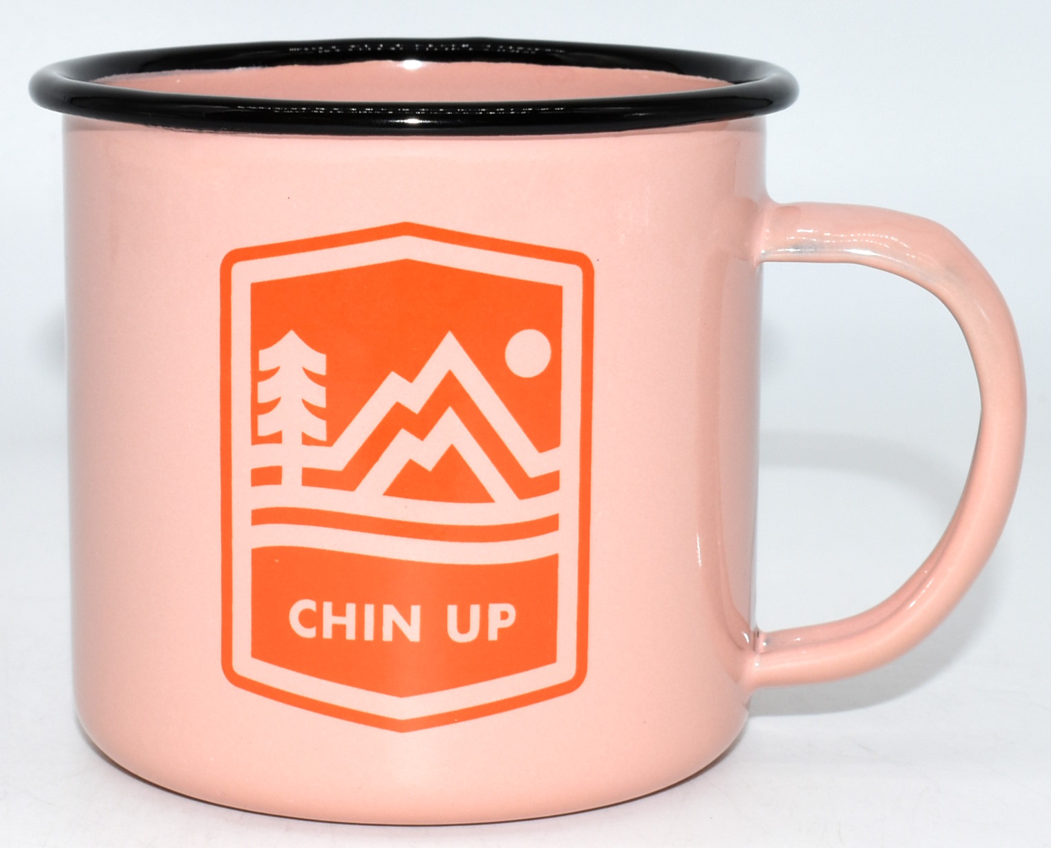 MUG,  COFFEE,  12 OZ,  ENAMEL,  CHIN UP