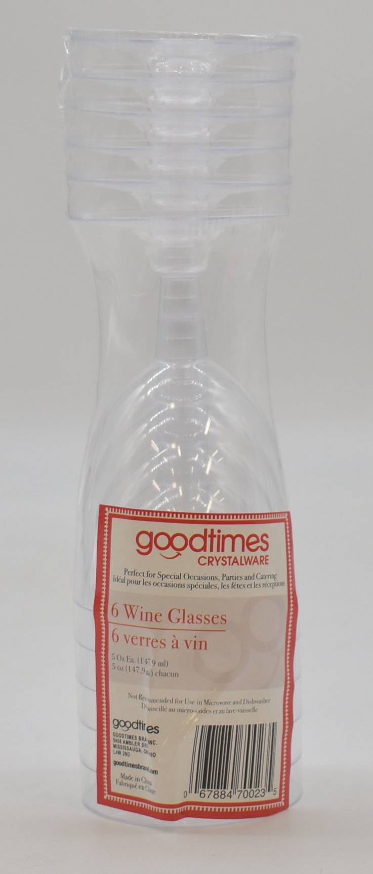 WINE GLASS 6CT CRYSTALWARE 2PC