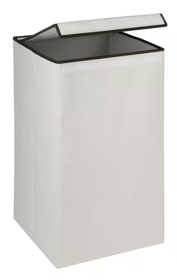 HAMPER FOLDABLE W/LID SQUARE BROWN BOX