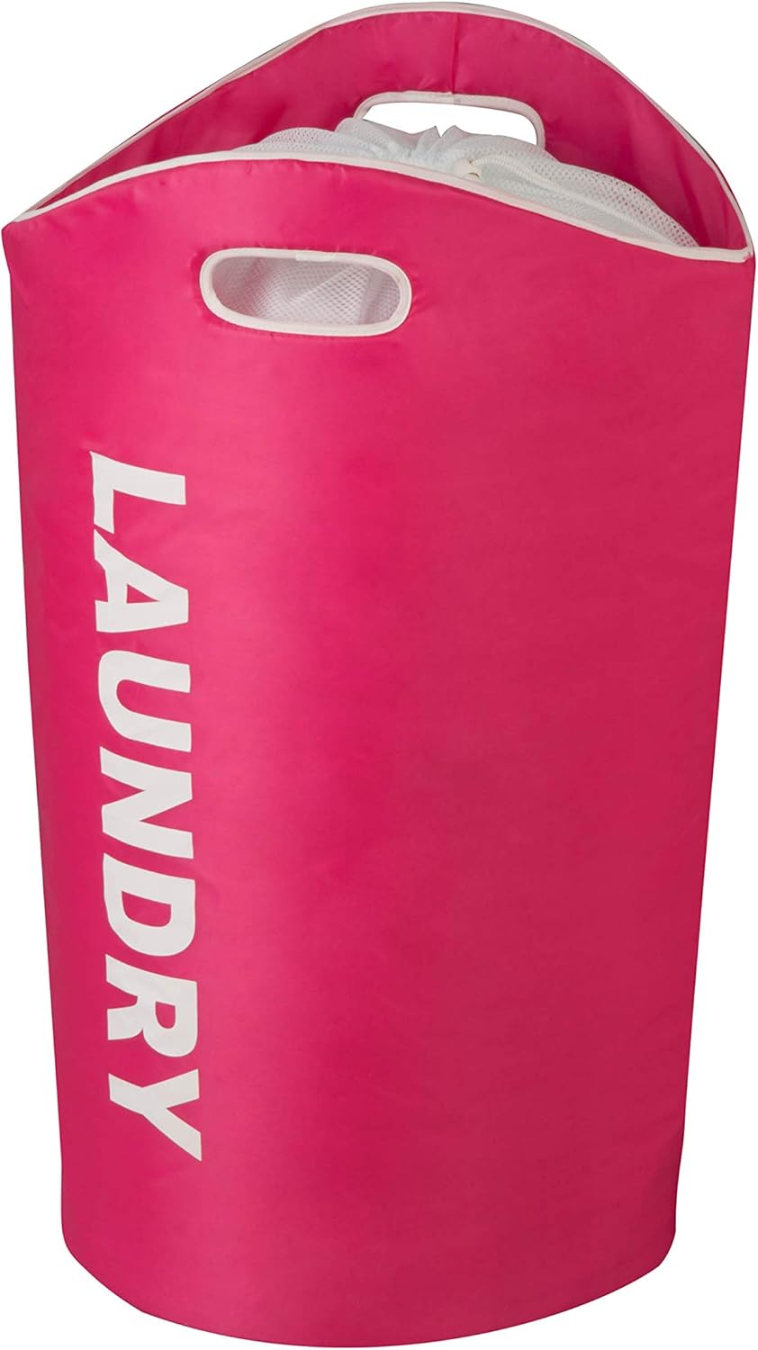 LAUNDRY TOTE PINK BROWN BOX
