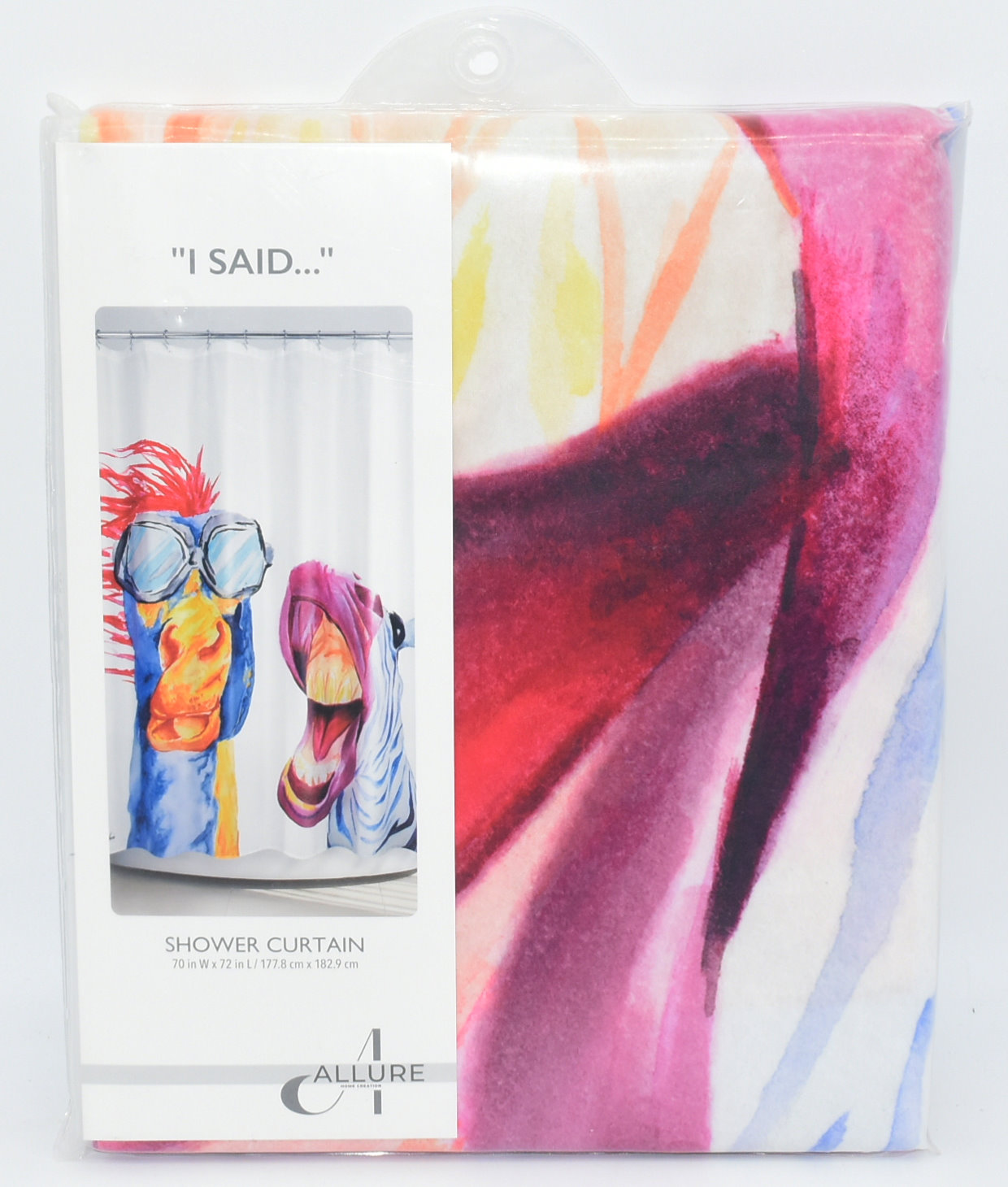 SHOWER CURTAIN,  FABRIC,  70X72,  I SAID SHOWER