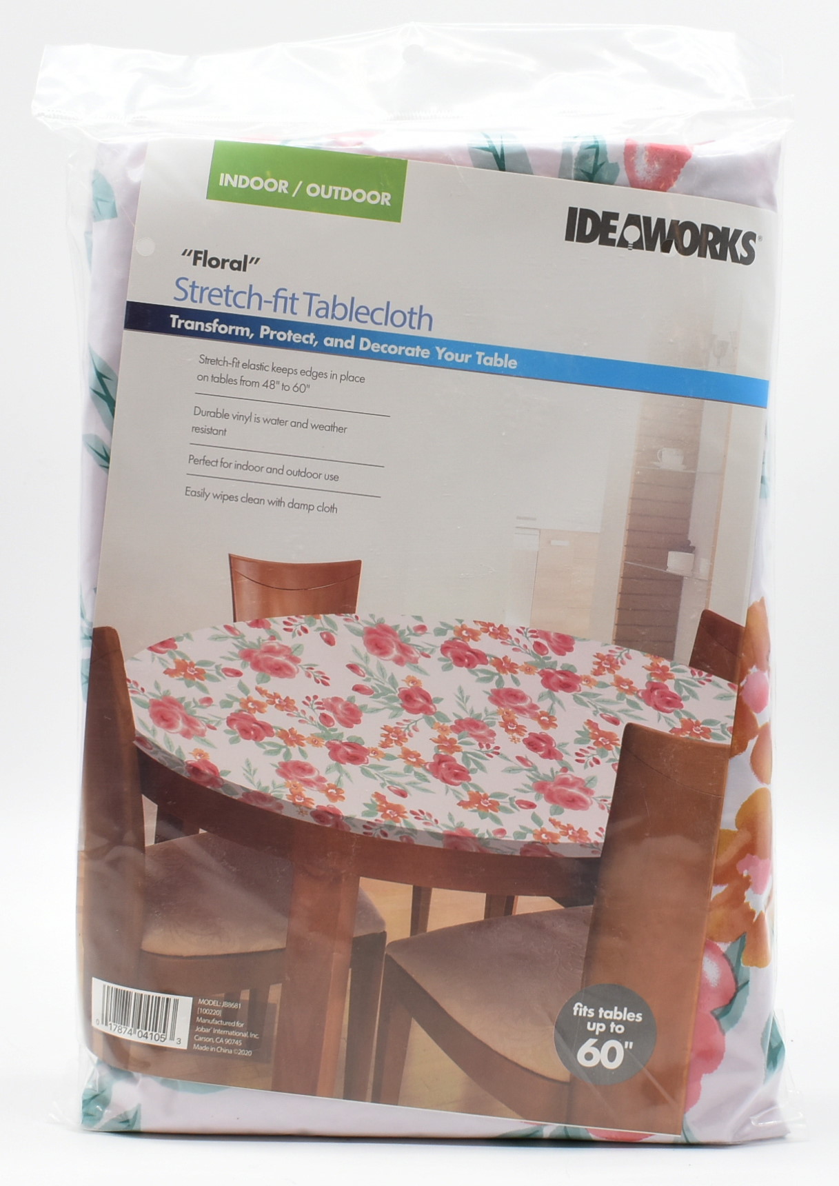 TABLE COVER,  ROUND,  48 T0 60IN FLORAL