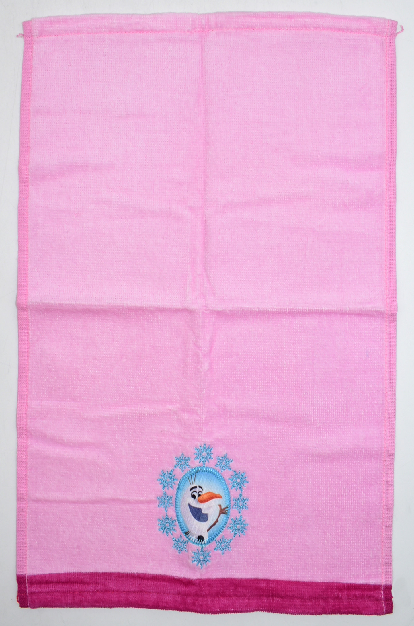 HAND TOWEL,  FROZEN,  OLAF,  PINK 18 X 11 IN,  HANG TAG