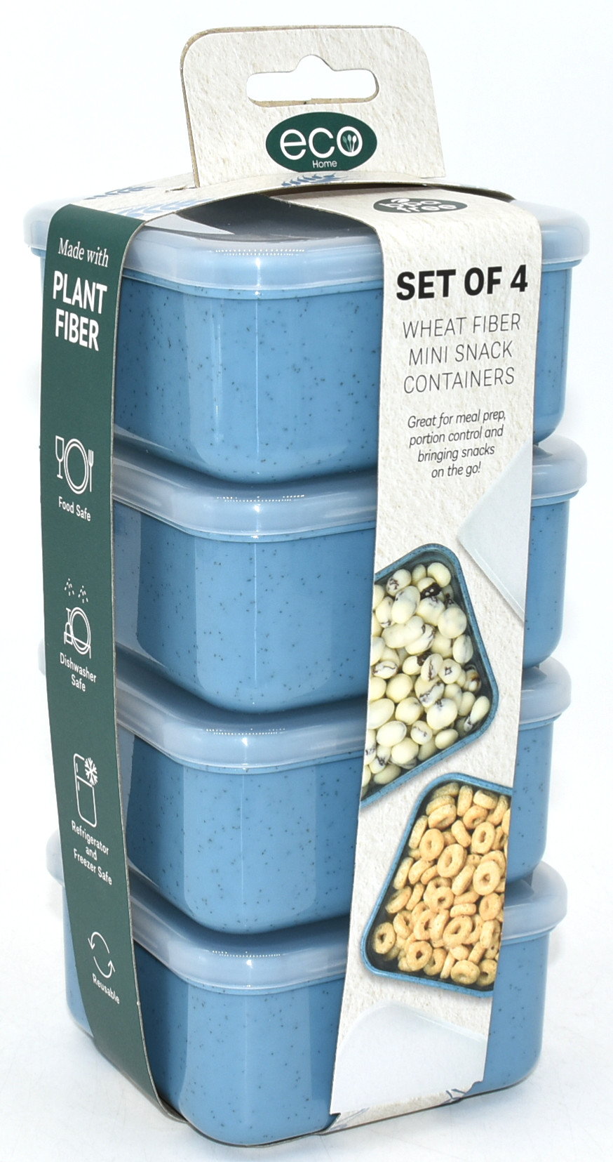 FOOD STORAGE,  4 PK,  7.3 OZ,  SNACK CONTAINERS,  BLUE