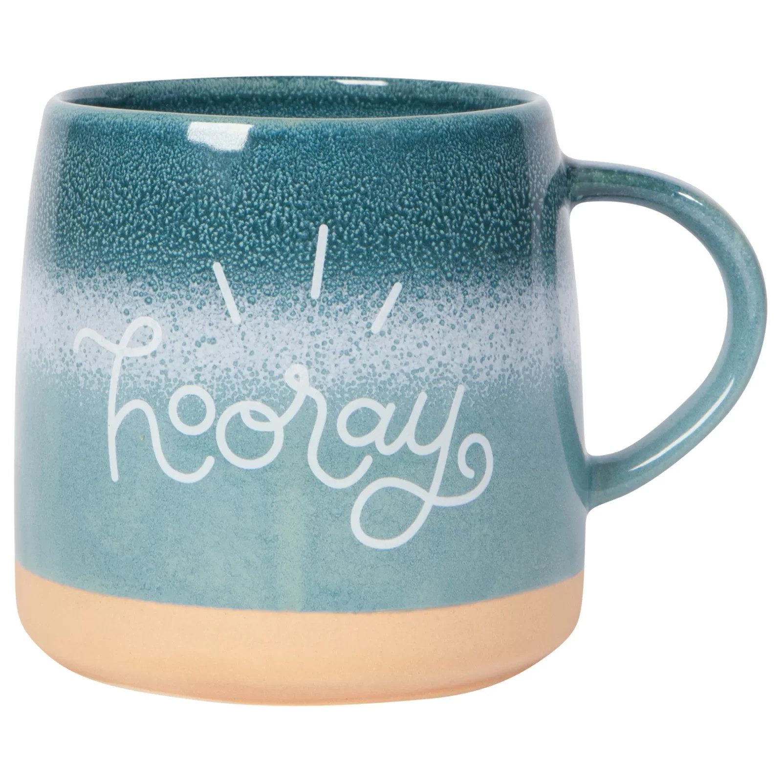 MUG,  12 OZ,  CERAMIC,  GLAZED,  HOORAY