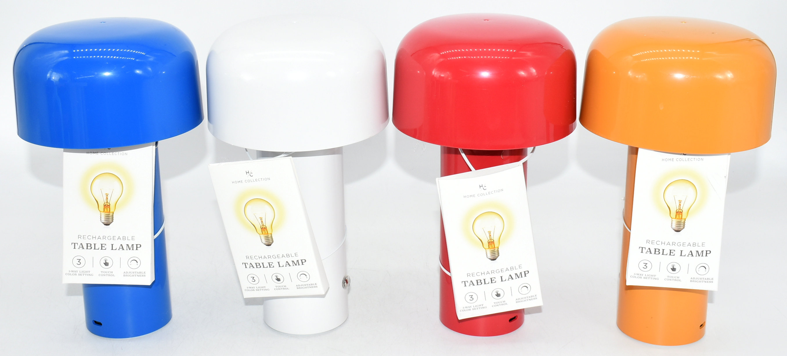 LAMP, MINI, MUSHROOM, ASST. USB CHARGEABLE