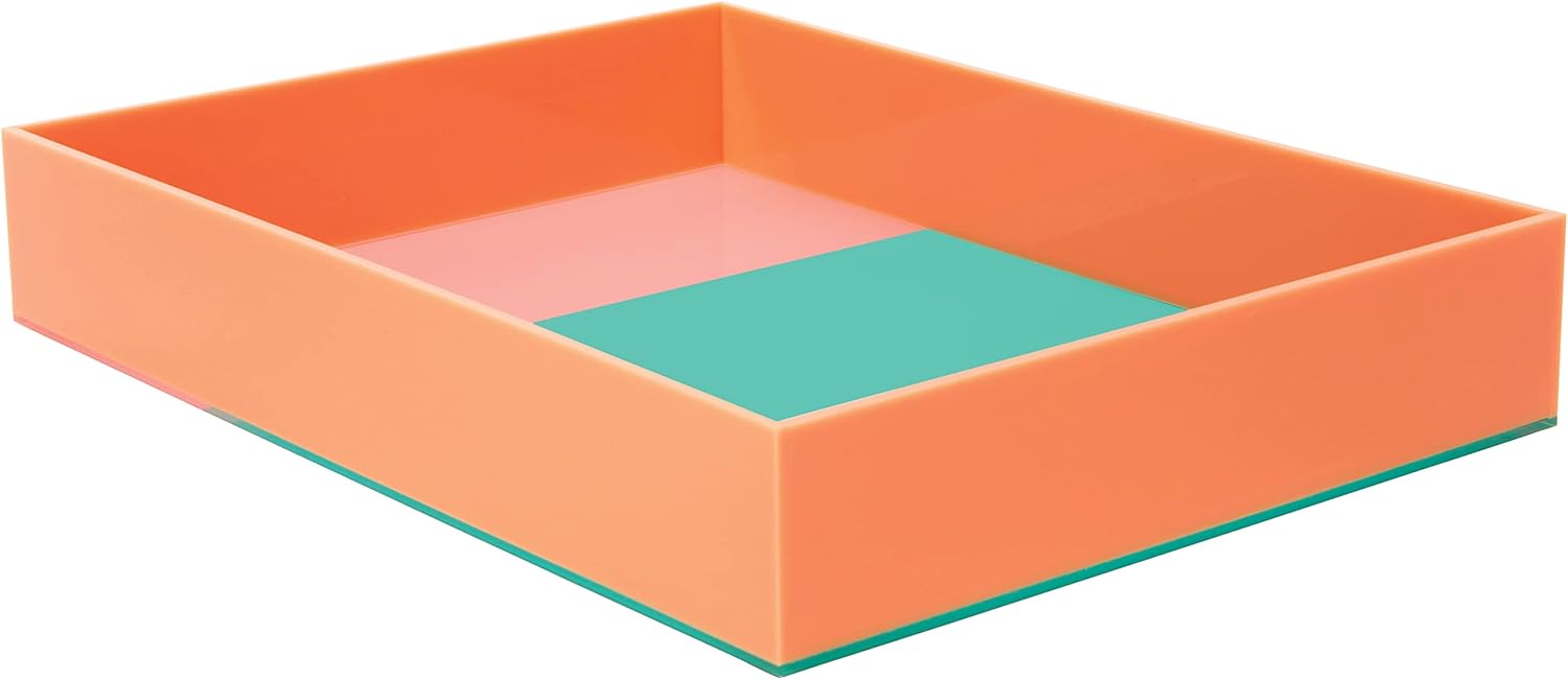 DESK TRAY,  9X12,  COLOR BLOCK,  MULTI COLOR,  ACRYLIC