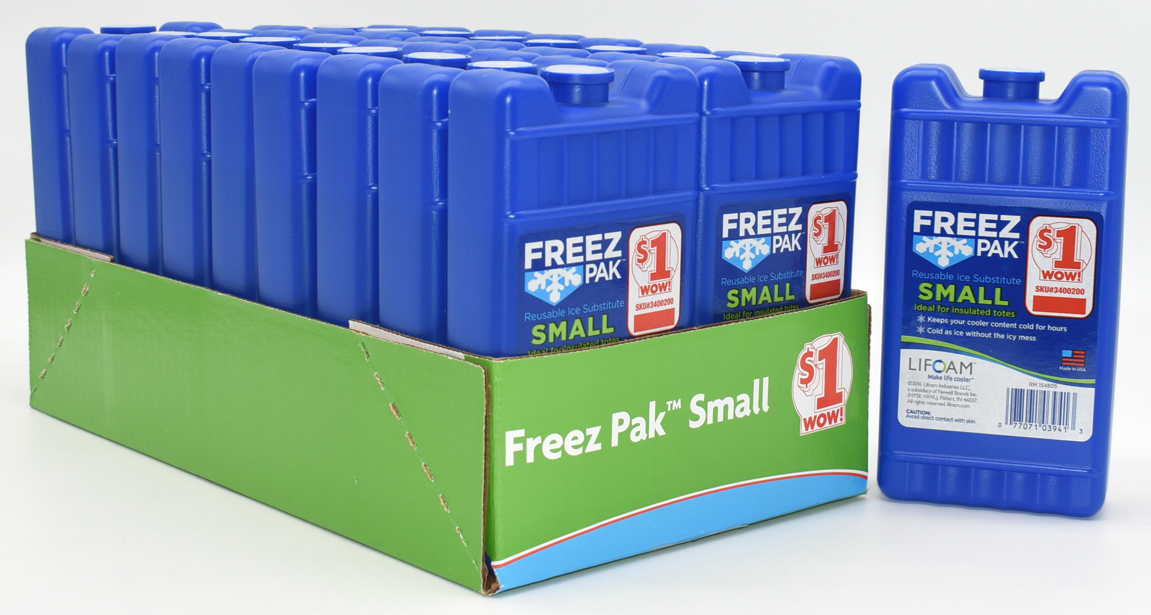 FREEZPAK ICICLE PP $1.00 3.5X1.5X6.7