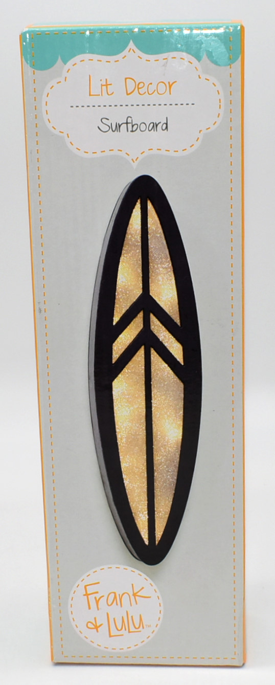 WALL DECOR,  SURFBOARD,  11X3 LIGHT UP,  LED,  COLOR BOX