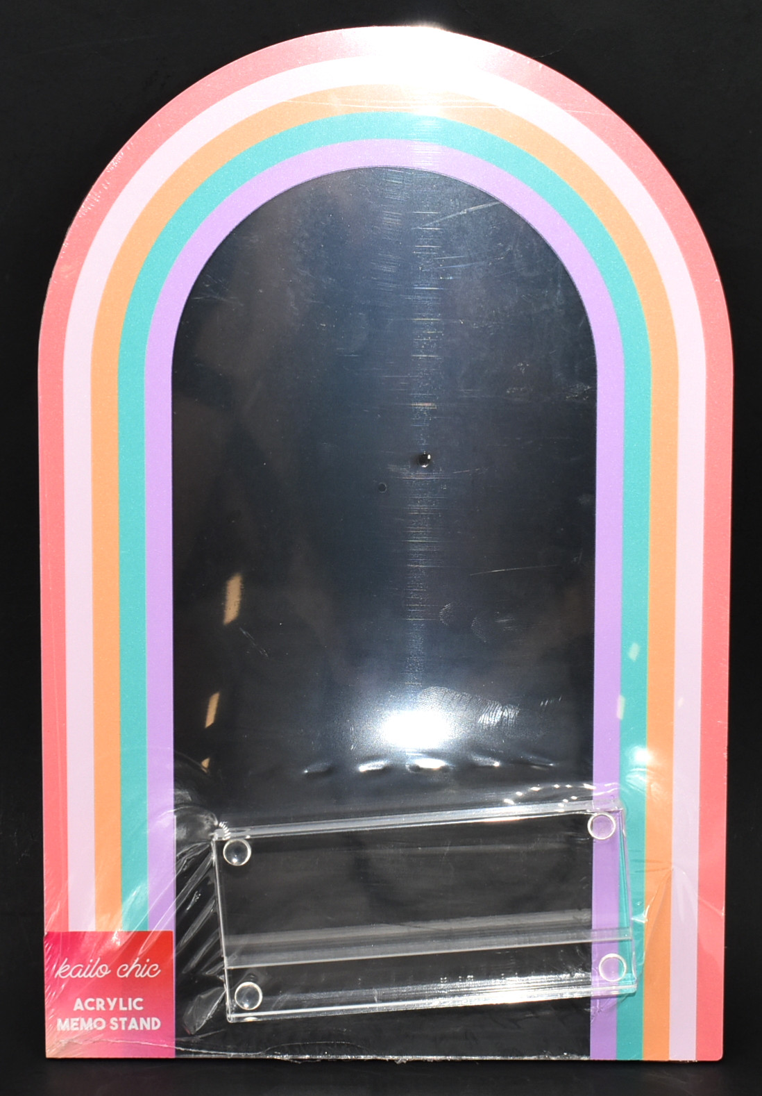 MEMO STAND,  9.5X12,  RAINBOW,  ACRYLIC