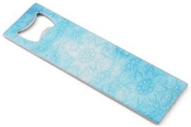 BOTTLE OPENER, METAL, 6IN,  DECO, COBALT