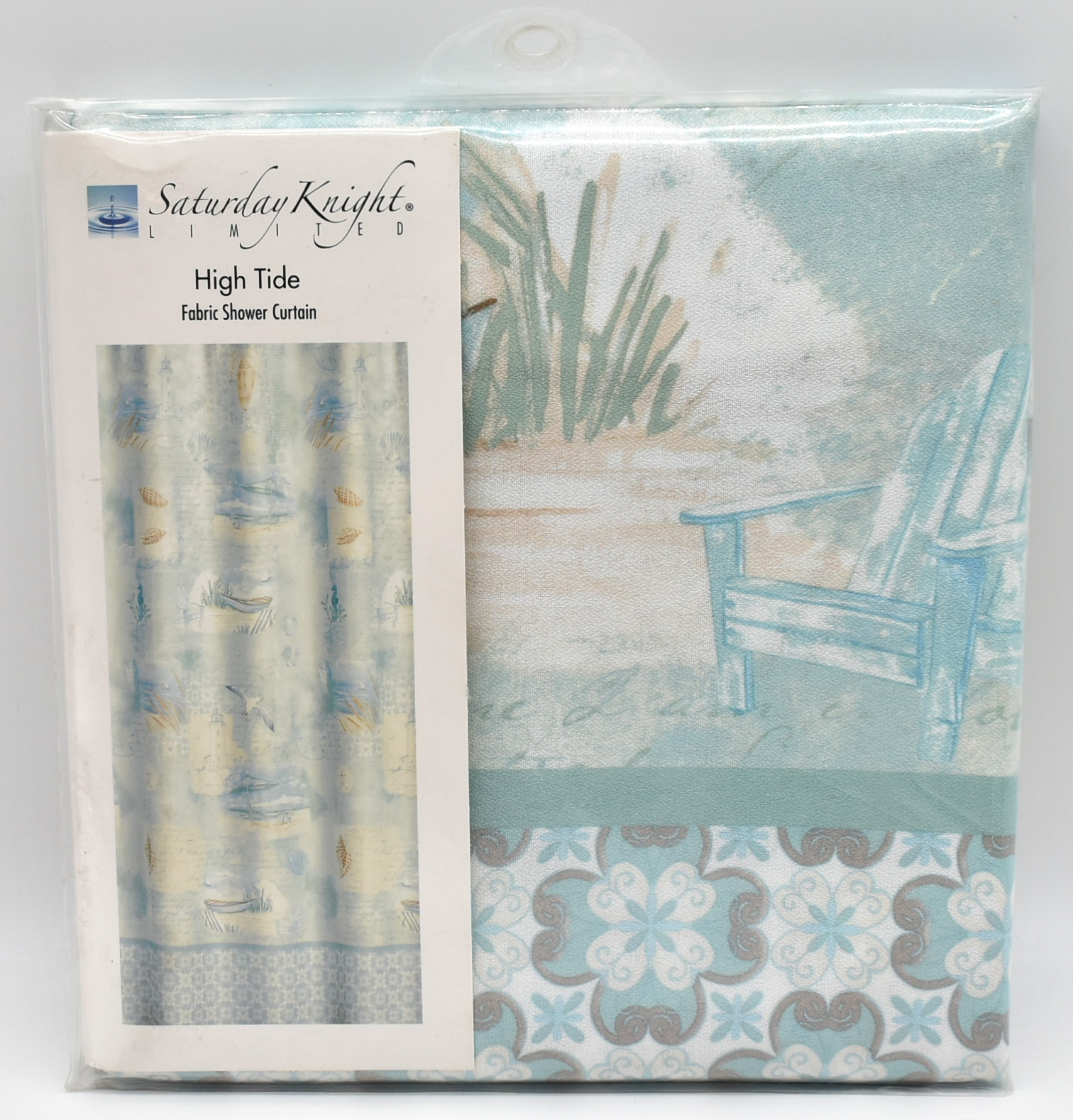 SHOWER CURTAIN,  FABRIC,  70X72 HIGH TIDE,  BLUE