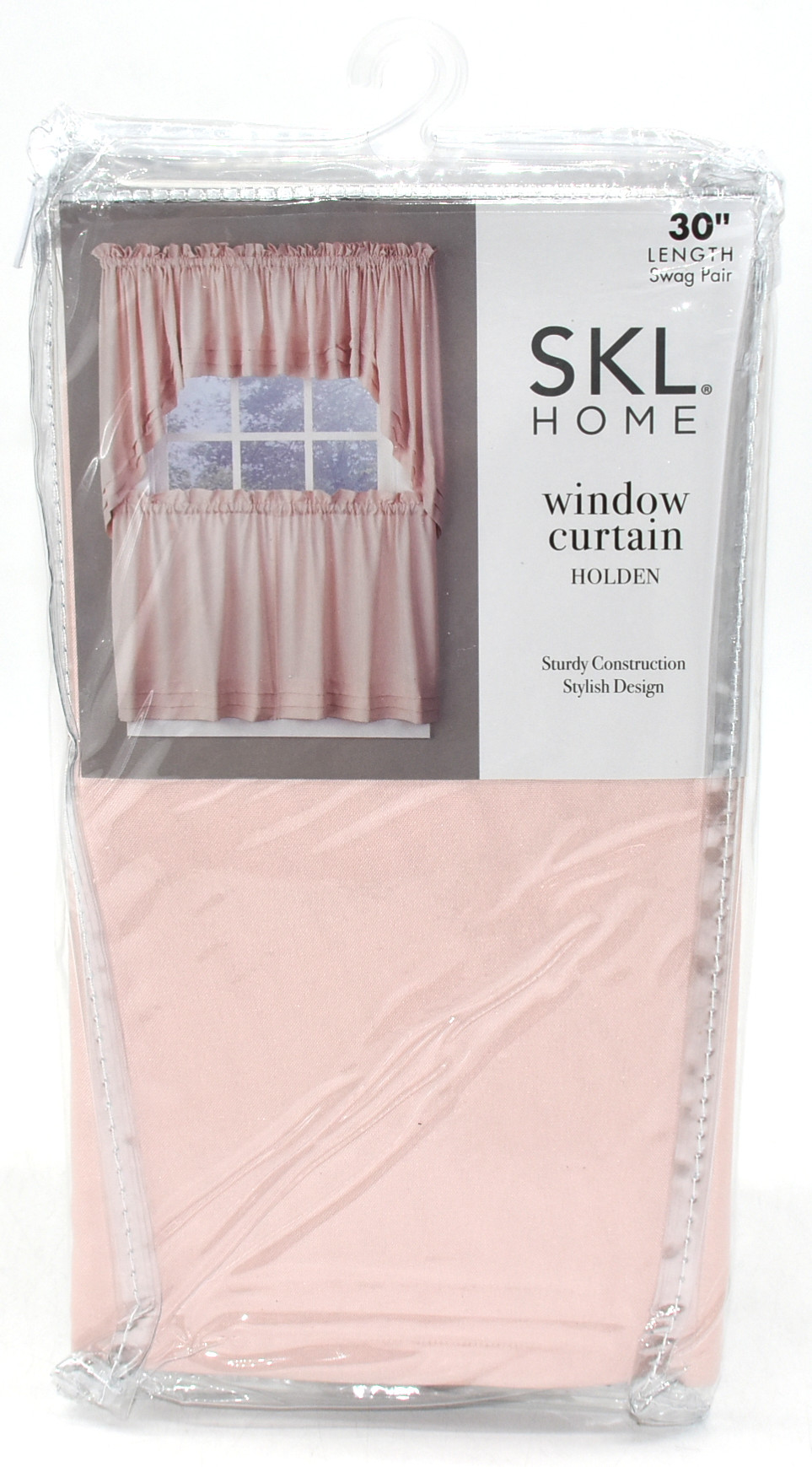 SWAG,  PAIR,  CURTAIN,  57X30,  PINK,  HOLDEN